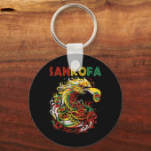Sankofa Juneteenth Ghana Sankofa Symbool Adinkra Sleutelhanger (Voorkant)