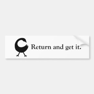 Sankofa "Keer terug en haal het." Bumpersticker