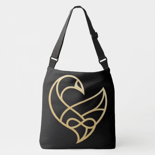 Sankofa Opstijging Sankofa Vogel Crossbody Tas (Voorkant)