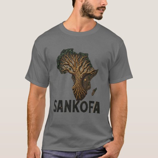 'Sankofa Spirit' viert zwarte erfenis, geschiedeni T-shirt (Voorkant)