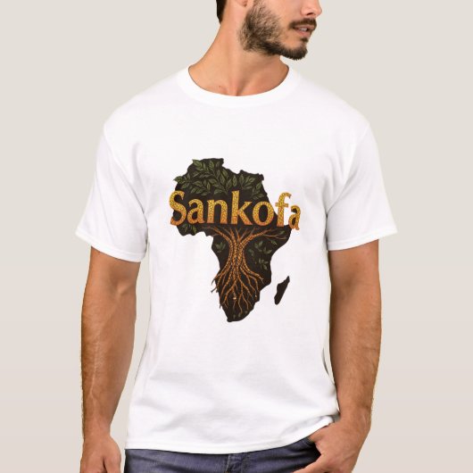 'Sankofa Spirit' viert zwarte erfenis, geschiedeni T-shirt (Voorkant)