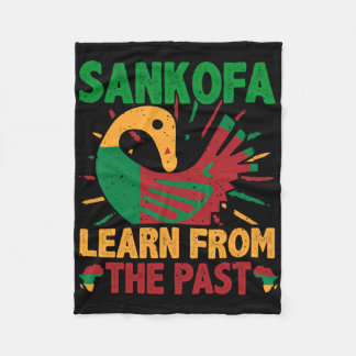 Sankofa-symbool en Adinkra Ghana voor zwarte gesch Fleece Deken