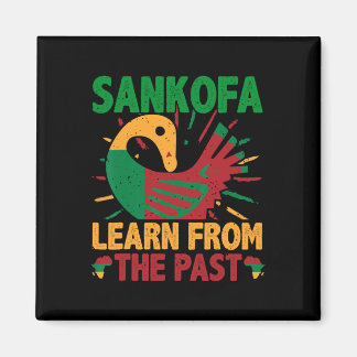 Sankofa-symbool en Adinkra Ghana voor zwarte gesch Magneet