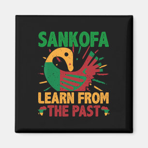 Sankofa-symbool en Adinkra Ghana voor zwarte gesch Magneet