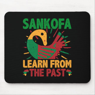 Sankofa-symbool en Adinkra Ghana voor zwarte gesch Muismat