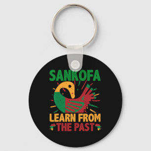 Sankofa-symbool en Adinkra Ghana voor zwarte gesch Sleutelhanger