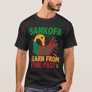 Sankofa-symbool en Adinkra Ghana voor zwarte gesch T-shirt