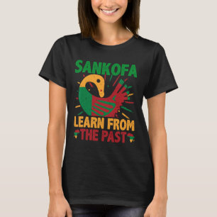 Sankofa-symbool en Adinkra Ghana voor zwarte gesch T-shirt