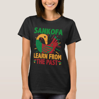 Sankofa-symbool en Adinkra Ghana voor zwarte gesch T-shirt
