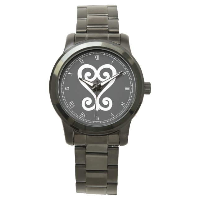 Sankofa | Terug en ophalen - Adinkra-symbool Horloge (Voorkant)