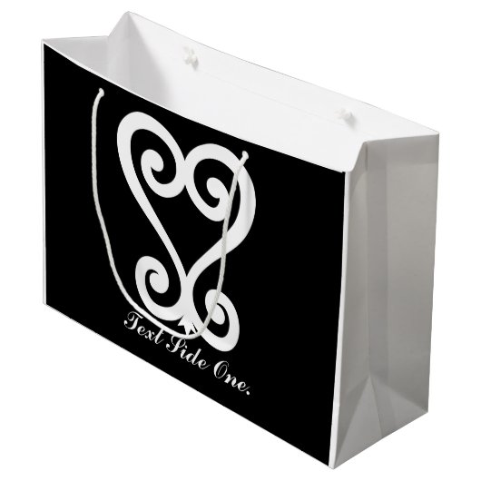 Sankofa | Terug en ophalen - Adinkra-symbool Large Cadeautasje (Voorkant Gekanteld)