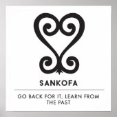 Sankofa | Terug en ophalen - Adinkra-symbool Poster (Voorkant)