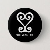 Sankofa | Terug en ophalen - Adinkra-symbool Ronde Button 5,7 Cm (Voorkant)