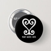 Sankofa | Terug en ophalen - Adinkra-symbool Ronde Button 5,7 Cm (Voorkant /achterkant)