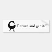 Sankofa "Terug en pak het." Bumpersticker (Voorkant)