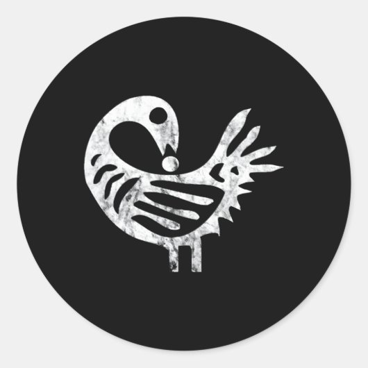 Sankofa vogel Afrocentrisch Adinkra symbool Afrika Ronde Sticker (Voorkant)