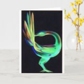 Sankofa-vogels Kaart (Gele Bloem)