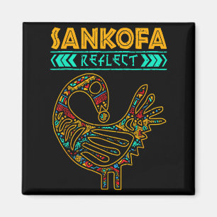 Sankofa zwarte geschiedenis Afro Afrikaanse trots Magneet