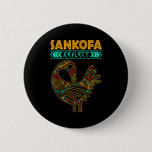 Sankofa zwarte geschiedenis Afro Afrikaanse trots  Ronde Button 5,7 Cm