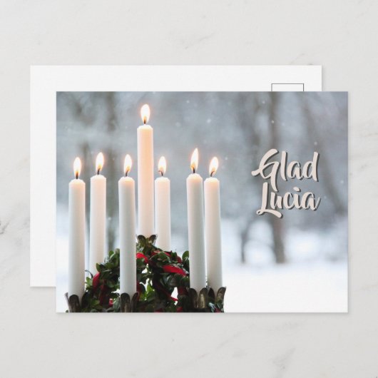 Sankt Lucia | Luciafest Briefkaart (Voorkant / Achterkant)