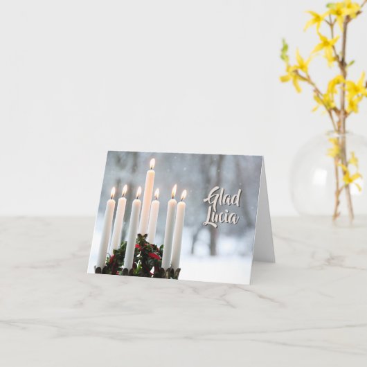 Sankt Lucia | Luciafest Kaart (Gele Bloem)