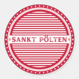 Sankt Pölten City Pride Emblem – Austria Identity Ronde Sticker