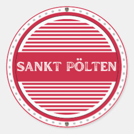 Sankt Pölten City Pride Emblem – Austrian Identity Ronde Sticker