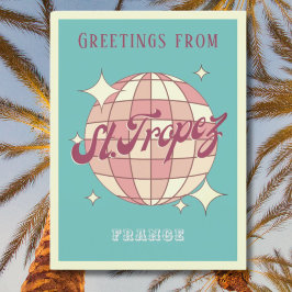 Sankt St Tropez Frankrijk retro Briefkaart