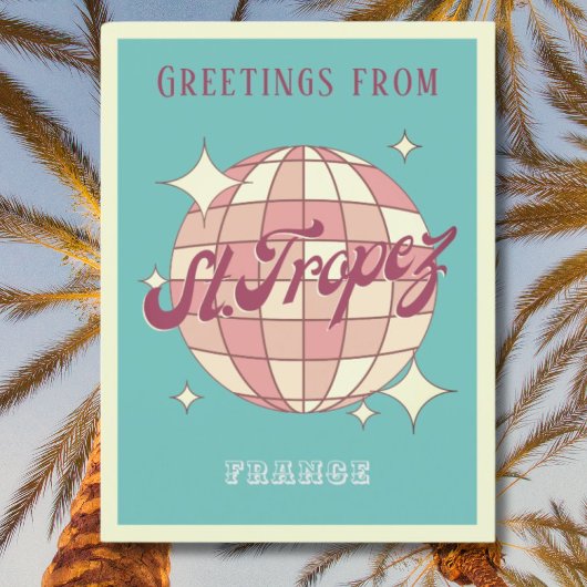 Sankt St Tropez Frankrijk retro Briefkaart