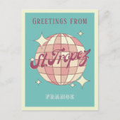 Sankt St Tropez Frankrijk retro Briefkaart (Voorkant)