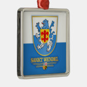 Sankt Wendel Kreis COA Shirten Metalen Ornament (Rechts)