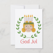 Sankta Lucia Wenskaart (Flat Card) Kaart (Voorkant)