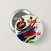 SANMANROCKS!, ChicaGo!2007 Ronde Button 5,7 Cm (Voorkant /achterkant)