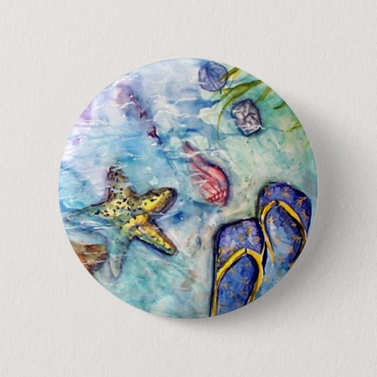 SANNIBELSANDLES RONDE BUTTON 5,7 CM (Voorkant)