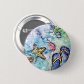 SANNIBELSANDLES RONDE BUTTON 5,7 CM (Voorkant /achterkant)