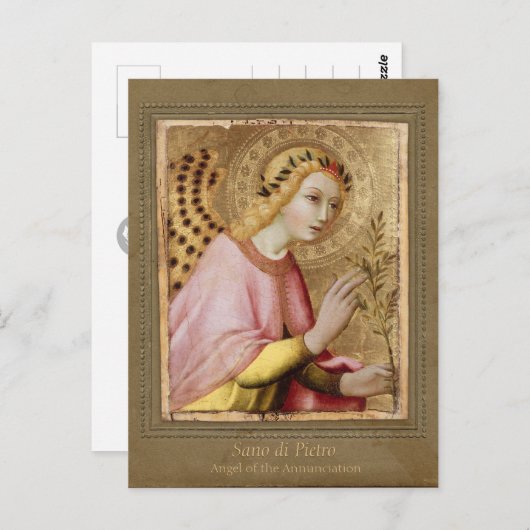 Sano di Pietro Annunciation angel CC0734 Sienese Briefkaart (Voorkant / Achterkant)