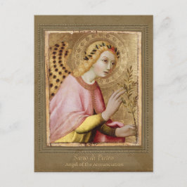 Sano di Pietro Annunciation angel CC0734 Sienese Briefkaart