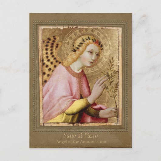 Sano di Pietro Annunciation angel CC0734 Sienese Briefkaart (Voorkant)