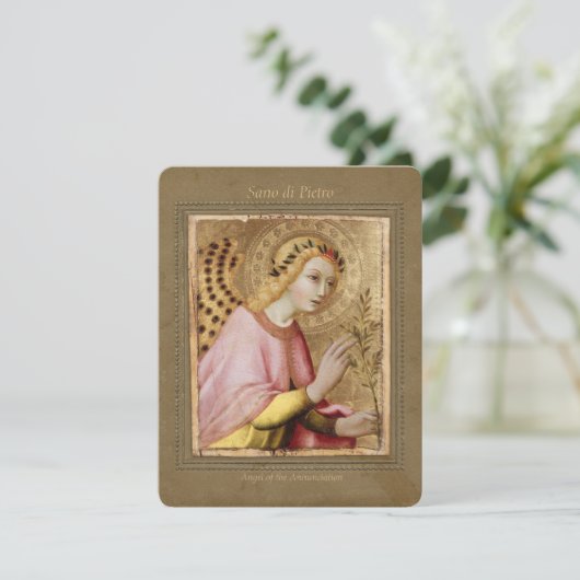 Sano di Pietro Annunciation angel CC0746 Flat card (Staand voorkant)