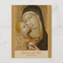 Sano di Pietro Tederheid madonna en kind CC1080 Briefkaart