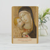 Sano di Pietro Tenderness madonna CC1079 Art card Kaart (Staand voorkant)