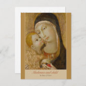 Sano di Pietro Zachtmoedigheid madonna en kind CC1 Briefkaart (Voorkant / Achterkant)