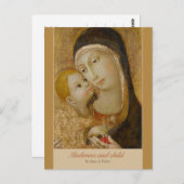 Sano di Pietro Zachtmoedigheid madonna en kind CC1 Briefkaart (Voorkant / Achterkant)