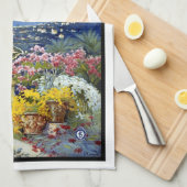 Sanremo, Italië, Italiaanse Riviera Vintage Travel Theedoek (Quarter Fold)