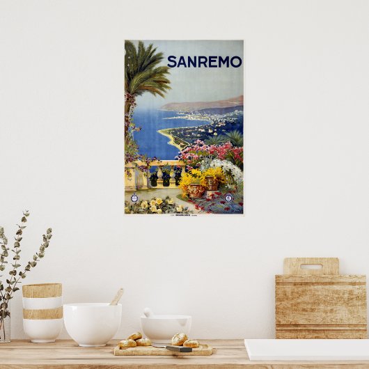 Sanremo Italië poster voor oldtimers (Keuken)