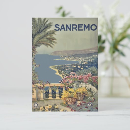  Sanremo Italië Reis Kaart (Staand voorkant)