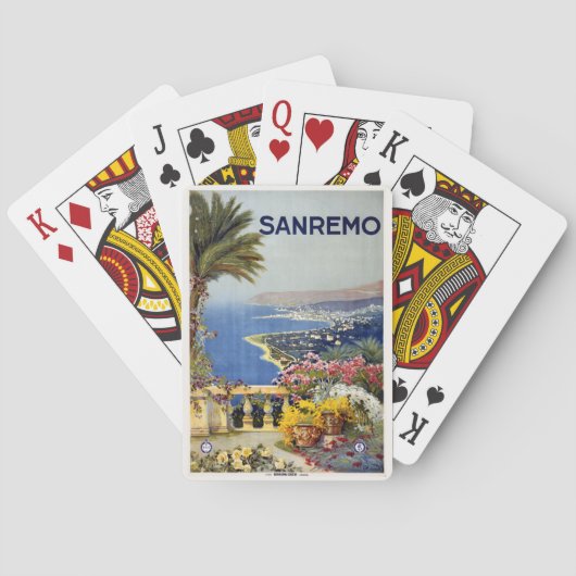 Sanremo Italië speelkaarten (Achterkant)