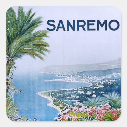 Sanremo, Italië Vierkante Stickers (Voorkant)