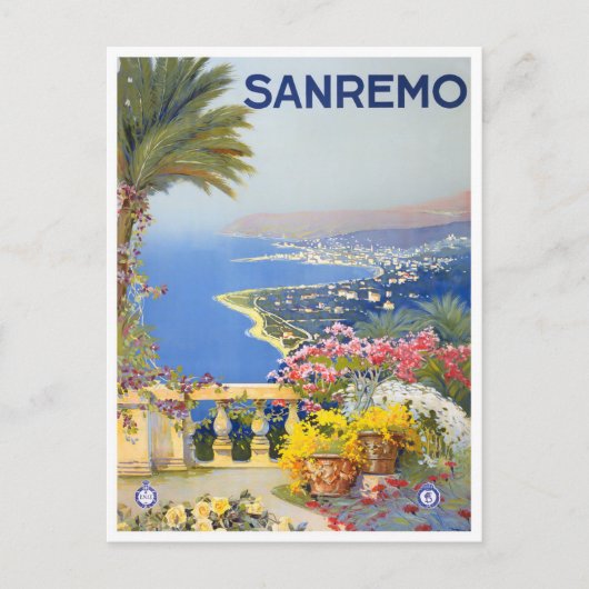 Sanremo Italië vintage Briefkaart (Voorkant)