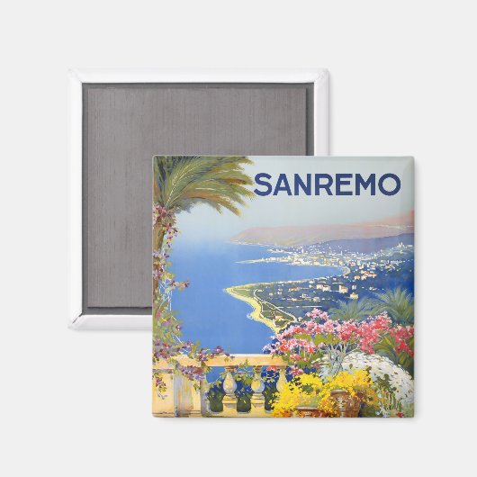 Sanremo Italië vintage Magneet (Voorkant / Achterkant)